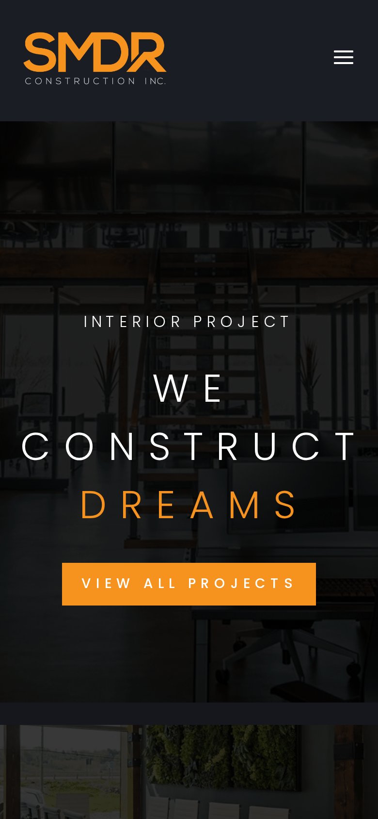 SMDR Construction mobile website layout by Algorank
